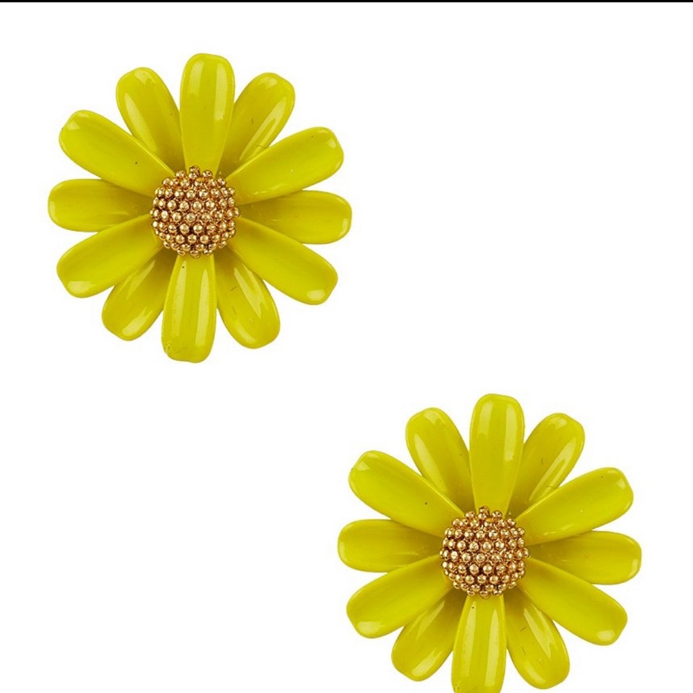 NWT Kate Spade Into The Bloom Earrings in Yellow - Picture 2 of 4